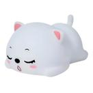 Luminária Gato Infantil Abajur LED Gatinho Noturna Silicone