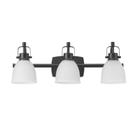 Luminária GLOBE 52090 Gilroy 3-Light LED Vanity Matte Black
