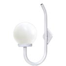 Luminária Globo Braço Curvo Parede Alumínio Branco 56x20cm Luminária Globo Braço Curvo Parede Alumínio Branco 56x20cm