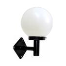 Luminária Globo Braço Reto De Parede Alumínio Preto 20x15cm