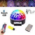 Luminária Globo RGB LED Meia Bola Bluetooth Musical Balada DJ Bivolt