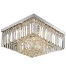Luminária Glow Quadrado Cristal e Metal Cromado 6xG9 Skylight