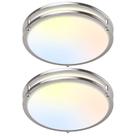 Luminária GoBright, pacote com 2, 33 cm, LED regulável 36 W Luminária GoBright, pacote com 2, 33 cm, LED regulável 36 W