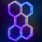Luminária GOSLARLIT, pacote com 24 luzes LED hexagonais RGB IP54