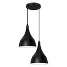 Luminária Gota Dupla Preto Fosco / Branco Luminária Gota Dupla Preto Fosco / Branco