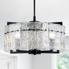 Luminária IKK D20 Modern Black Crystal Lustre 51cm 110V Luminária IKK D20 Modern Black Crystal Lustre 51cm 110V