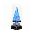 Luminária Imagem Nossa Senhora Aparecida Padroeira Do Brasil com Redoma Led Azul
