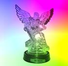 Luminária Imagem São Miguel Arcanjo Anjo Guardião Da Igreja com Luzes de LED RGB
