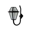 Luminária Imperial Braço Curvo Parede Alumínio Preto 56x38cm Luminária Imperial Braço Curvo Parede Alumínio Preto 56x38cm