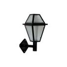 Luminária Imperial Braço Reto de Parede Alumínio Preto 38cm