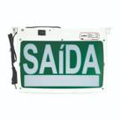 Luminária Indicativa de Saída Verde 26x19cm 2 Faces Satte