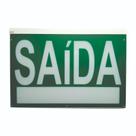 Luminária Indicativa de Saída Verde 50x32 2 Faces Satte