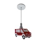Luminária Infantil Ambulância Carro Caminhão p LED Pendente Acrílico Quarto Criança E27 Ajustável