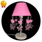 Luminária Infantil Borboletas Abajur para Mesa de Cabeceira Decoração Quarto de Menina Rosa Bebê 17x30cm