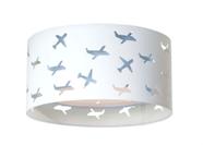 Luminária infantil plafon aviões duplo azul bebê 30x16