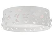 Luminária Infantil Plafon Borboletas Duplo 50x16 Branco