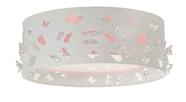 Luminária infantil plafon borboletas duplo rosa 40x16