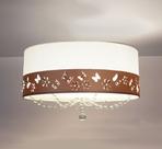 Luminária Infantil Plafon Faixa flores e Borboletas 30x15 Branco Luminária Infantil Plafon Faixa flores e Borboletas 30x15 Branco