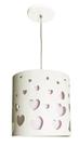 Luminária Infantil Quarto De Menina Corações 25x25cm Branco