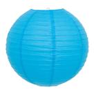 Luminária Japonesa Decoração Oriental Pendente Teto Festa Casamento Restaurante Papel 30 cm Azul Turquesa