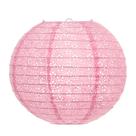 Luminária Japonesa Decoração Oriental Pendente Teto Festa Casamento Restaurante Papel 30 cm Vazada Rosa Claro
