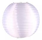 Luminária Japonesa Decoração Oriental Tecido 30 cm Branca