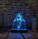 Luminária Jesus Cristo Azul Personalizada