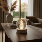 Luminária Jesus Misericordioso Led Bola De Vidro Cabo USB