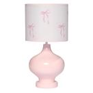 Luminária Lambs & Ivy Coquette com laços rosa, 36 cm de altura