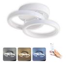 Luminária Lampada De Teto e arandela branco Led Plafon Cor 3 Em 1 Moderno Bivolt Sobrepor 3 Cores de luz e ajuste de cor regulavel e controle remoto
