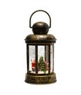 Luminária Lamparina Natalino Papai Noel 19cm