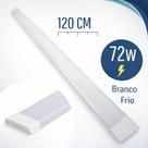 Luminária LED 120cm 72W Sobrepor Slim Branco Frio 6500K Bivolt Com Calha