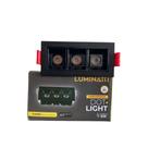 Luminária LED 3 Spots Embutir 6W 3000K Preto Dot Light