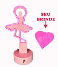 Luminária Led 3D - Abajur de Mesa Bailarina - Ballet