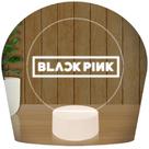 Luminária Led 3D Black Pink Abajur Presente Criativo Decoração