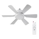 Luminaria led 40w e27 com ventilador de teto 46cm controle remoto galaxy