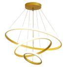Luminária LED 80 Watts 3 Anéis 115cm Altura Ajustável Lustre Pendente Suspenso Teto Gimpo KJDD-L-176