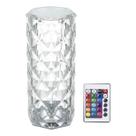 Luminaria LED Abajur De Mesa Cristal Controle 16 Cores