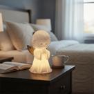 Luminária Led Anjo Da Guarda Branco 14 cm Bateria LR44