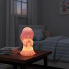 Luminária Led Anjo Da Guarda Rosa 14 cm Bateria LR44