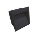 Luminaria led arandela embutida micro borda preta, 3w, 3000k, 127v/220v ip65