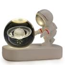 Luminária Led Cristal Mesa Criativo Enfeite Sala Decorativo Astronauta Esfera Abajur Escultura