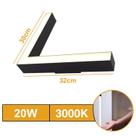 Luminária Led de Canto Magnética 20W 48V 1600lm 32x30cm