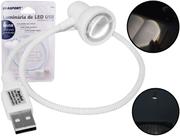 Luminária Led De Mesa Cabo Usb Rígido Ajustável Para Computador Notebook Auxiliar De Leitura