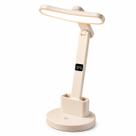 Luminária LED de Mesa com Relógio Digital Dobrável Touch USB