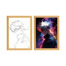 Luminária LED De Personagem De Anime Satoru Gojo Com Três Cores, Quadro De Foto, Lâmpada De Luz Da