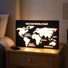 Luminária LED Decorativa Mapa Mundi para Mesa e Parede com Interruptor Moderno Luminária LED Decorativa Mapa Mundi para Mesa e Parede com Interruptor Moderno