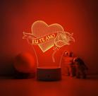 Luminária Led Dia dos Namorados, Presente, Amor, Decoração, Abajur