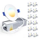 Luminária LED embutida Ensenior 3" 5CCT dimerizável 120V 6W