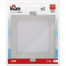 Luminaria Led Embutir Quadrada 15W 6000K 20Cm Kian